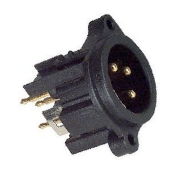 Picture of XLR Connector 3 Pin PCB Mount MALE Vertical