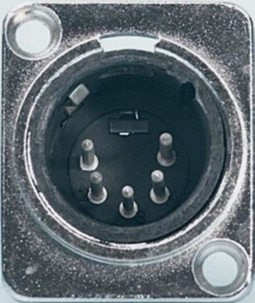 Picture of XLR Connector 5 Pin Panel Mount MALE