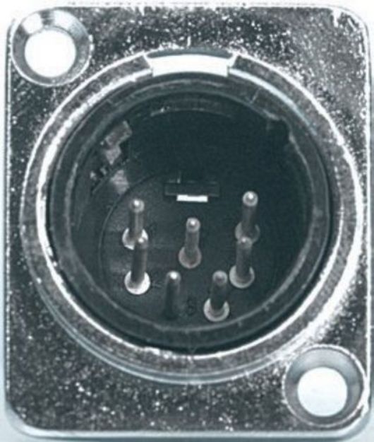 Picture of XLR Connector 7 Pin Panel Mount MALE