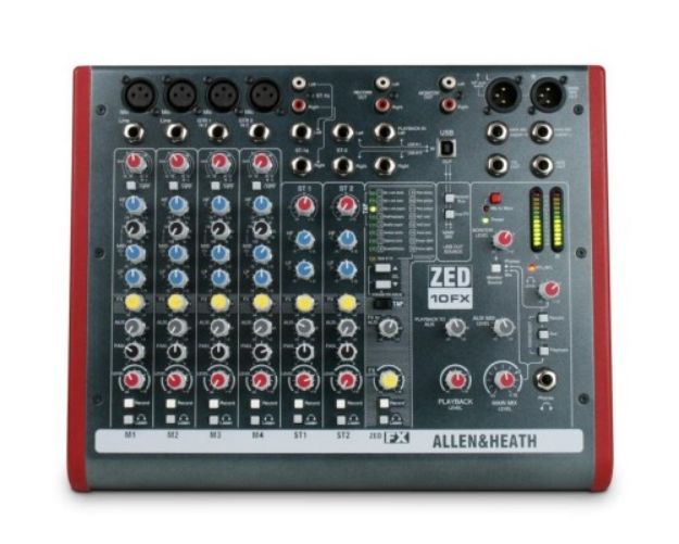 Picture of ZED10FX Mixer 4 Mono+2 Stereo 1 Aux 2-Track USB Interface