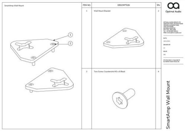 Picture of Optimal Wall / Desktop mount kit for SmartAmp